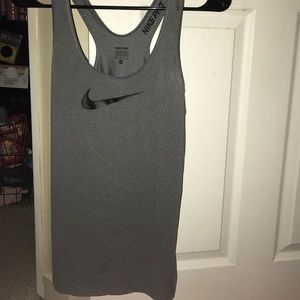 Gray Nike Pro Dri-Fit racetrack tank size M